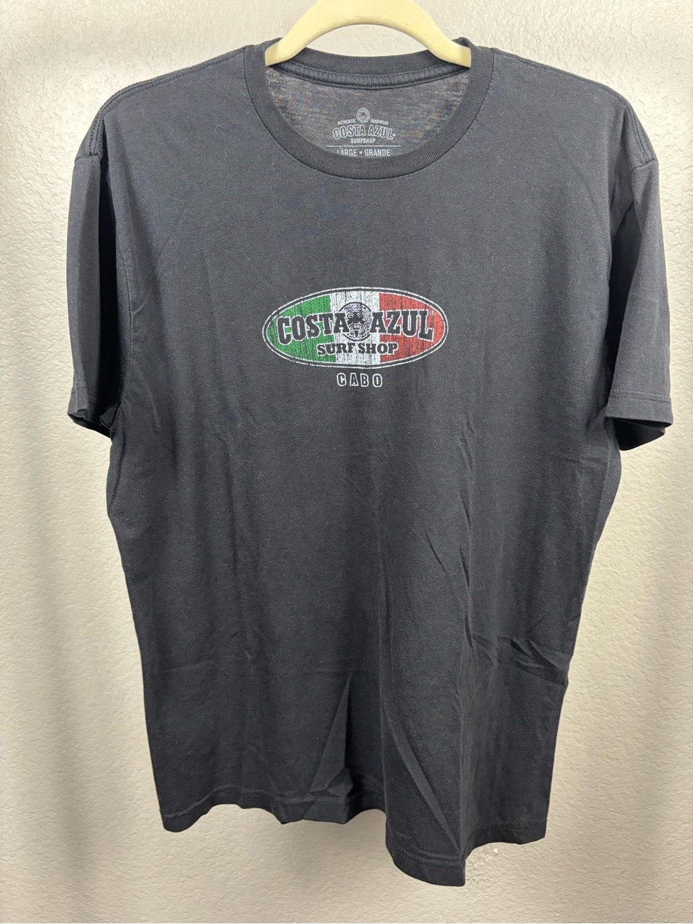 Costa Azul Cabo Surf Shop Men's Black Graphic Tee